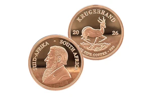 Stock South African Classic Kruger 2026 Commemorative Coin 1 Oz Copper Metal Crafts Souvenir Collectible Gift