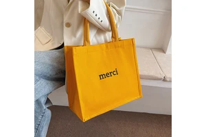 Colored Canvas Purple Pink Heavy Duty Shopping Bag Custom Logo Printed Letter Tote Bag Luxury Gift Bag For Wedding Bride