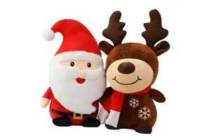 Manufacturer OEM Deer Santa Claus Christmas Plush Toy For Christmas Decoration New Design Santa Plush Toy