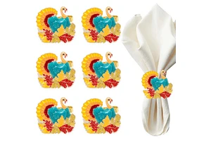 Wholesale of new Thanksgiving Turkey Maple leaf napkins for the day event me drip oil ring