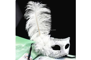 Factory Wholesale Halloween Carnival Venetian Party Custom Venice Feather Mask