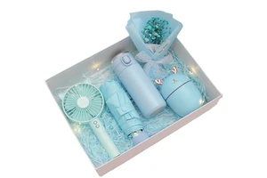 2026 Mother's Day Gift Set Custom Logo Beautiful Bouquets Vacuum Fan Umbrella Humidifier for Birthday Christmas Mothers Day