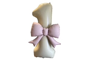 Matte butterfly Bowknot Caramel Cream Number 0-9 Foil Balloons Birthday Decoration for Kids Adults