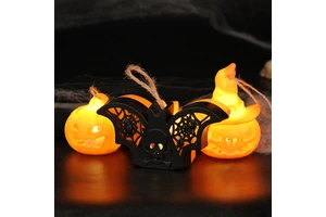 Wholesale of Halloween pumpkin lanterns, witch hat-shaped LED lights, bat skulls and electronic candles