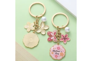 Happy Mother's Day Oil-dripping Metal Key Chain Gift Favor for Mother's Day Party Souvenir