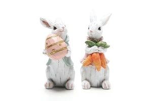 New Cross-border Easter Bunny Resin Indoor Desktop Decoration Creative Home Ornament