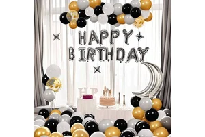Fashion Colorful Latex Balloons Adults Happy Birthday Decorations Set Party Supplies