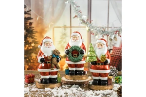 Cross-border New Santa Claus Ornament Creative Home Christmas Decoration Festive Christmas Gifts Handmade Epoxy Resin Crafts