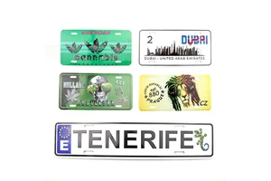 Custom Made Holland Dutch Amsterdam Tourist Souvenir 3D Metal Aluminum Car License Plate