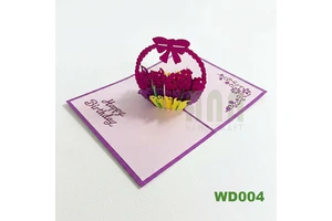 ANN HANDICRAFT Vietnam Traditional Paper Love Wedding Theme Pop-up 3D Greeting Card Handmade Valentine's Day New Year Souvenir