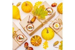 Autumn Thanksgiving Party Tableware & Decorations Adhesive Turkey Stickers & Sealing Labels for Gifts & Decorations