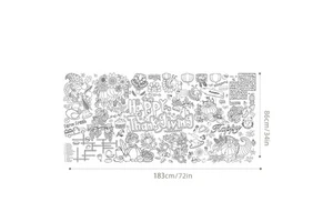 Thanksgiving Giant Coloring Poster Tablecloth for Kid Gift Jumbo Paper Coloring Banner Thanksgiving Games Activities
