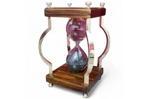 Antique Solid Brass Rotating Eco-Friendly Sand Timer Hourglass Modern 1/5/15/30 Min Vintage Nautical Theme Home Office