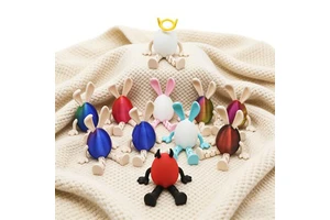 Premium Easter Decoration Craft Easter Bunny-shaped Egg Children's Gift for Family Holiday Decoration