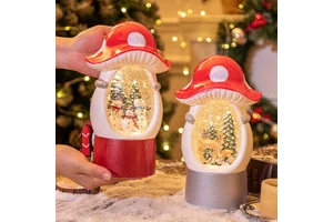 Christmas decorations, music boxes, crystal balls, snowflakes, lights, micro-landscape ornaments, gifts