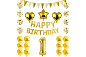 Birthday Party Decorations Adult Rose Gold Foil Balloon Party Globos 18 20 21 30 40 Happy Birthday Letter Balloons