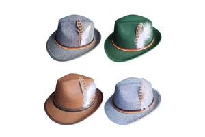 For Beer Festival German Carnival Alpine Jazz Hat Oktoberfest Party Adult 100% Cotton 48-50cm