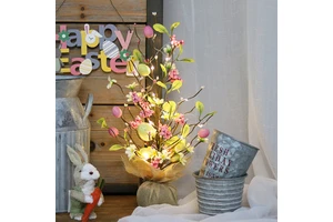 Easter Decorations Resurrection Colorful Egg Tree with Lights Home Desktop Window Decoration Holiday Dress up New Products