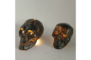 Led Light Small Plastic Ghost Head Harvest Decorative Led Halloween Pumpkin