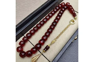 Premium Glossy Eco-Friendly Luxury Handmade Round Resin Beads Tasbih Party Supplies