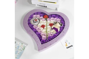 Wholesale Creative Valentine's Day & Christmas Gift Box with Eternal Rose Soap Flowers for Birthday