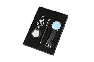 Father's Day Gift Set, Exquisite Business Gift Box with Watch, Keychain & Pen, Staff Giveaways & Promotional Presents