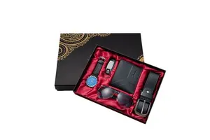 Men's Sunglasses Gift Set 5Pcs Luxury Father's Day Gift with Pen Wallet Custom Logo Multifunction Cotton Box