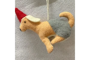 Handmade Needle Felt Fabric Animal Ornament Customizable Color Size for Baby Christmas Chinese New Year Minimalist Home Decor