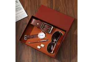 Luxury Dad Gift Set for Father's Day Electric Massager Organic Tea Blend Fitness Tracker-Relaxation Gifts