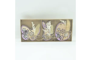 New Easter Wooden Craft Bunny Egg Butterfly Ornament Nordic Home Decorative Piece for Indoor Use