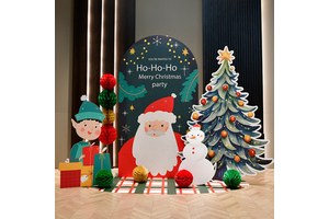 Birthday Decoration Honeycomb Ball Minimalist KT Board Backdrop Wall Digital Printing Shopping Mall Store Bar Atmosphere Display