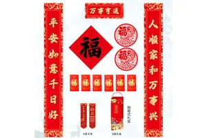 Wholesale Hot Sales of Festive Decorative Spring Couplets New Year's Door Decoration Set Decorated with LED Scene Layout