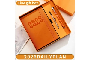 2026 Trending High End Stainless Steel Promotional Giveaway Gift Set for Corporate Use Father's Day Valentine's Day-Pen Notebook