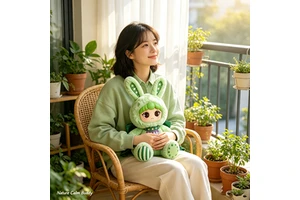 Customizable Star Rabbit Plush Speaker Polyester Material PP Cotton Filling Adjustable Height 11-30cm Unisex For Brand