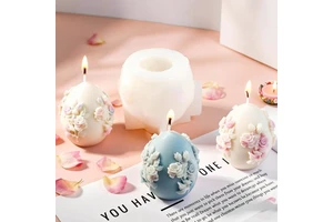 UNIMOULD Easter Egg Silicone Mold Colored Flower Pattern Reusable Eco-Friendly Heat Resistant Dishwasher Safe DIY Gypsum Resin