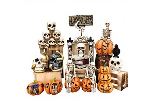 New Arrivals Halloween Pumpkin Resin Fashion Durable Decor for Garden & Desktop Use China