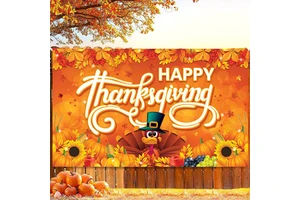Customized Outdoor Thanksgiving Day Celebration Festival Flying Flag Banners Sublimation Printing Manufactured Banners