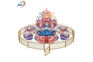 Customizable Themed Design Outdoor Kids Playground Amusement Park Ride Carnival Funfair Rotating Boat Rides with LED Lights