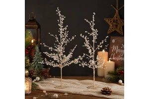 Wholesale Instagram Style Transparent Christmas Decor Tree Water Drop Tree Ornament Tabletop Christmas Decoration