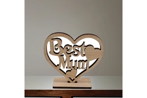 Custom Designed MDF Wood Mother's Day Party Favor Best Mum Wooden Gift Ideas for Happy Mother's Day Souvenir