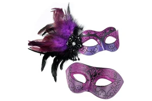 Couple Feather Captain Jack Masquerade Mask Party Performance Props Halloween Venice Carnival Cross-border Model 202387mj004