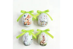 Shunyuan High Quality Handmade Full Color Foam Christmas Eggs Rabbit Design Creative DIY Christmas Decorations Home Party