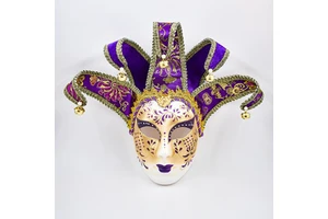 PVC Painted Halloween Dance Party Italian Masks Mardi Gras Carnival Venetian Style LED Party Masks