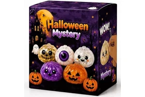 Stress Relief Pressure Slow Rebound Fidget Toys Squeezable Halloween Design With Black Steamer Bun Squishy Dumpling Baozi