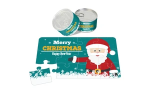 Hot Mini Christmas Jigsaw Puzzle 12-Piece New Arrival Toy for Kids Party Favor Return Gift Stock Fast Shipping