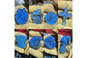 High Quality Mixed Natural Flash Labradorite Carvings Rose Dragon Dolphin Cross Customizable Handcrafted Sculptures Wholesale