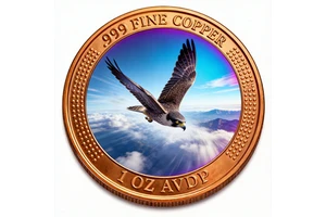 Factory Direct 1 Oz Fine Copper Animal Coin 999 Pure Copper Sculpted Outer Ring UV Print Inner Ring Personalized Core Coin