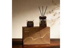Wholesale Vintage Long Lasting Wooden Coffee Scented Candles With Wooden Reed Diffuser Sets