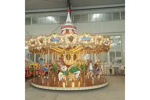 Carnival Luxury Carousel High Quality 16 20 30 34 40 46 Seat Double-Layer Carousels Direct From Factory Source