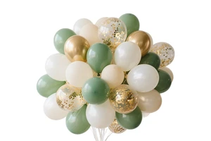 624219 Premium Thick Latex Balloon Decor Kit Balloons Ribbon Accessories Silk Screen Printed Adults Birthday Ramadan